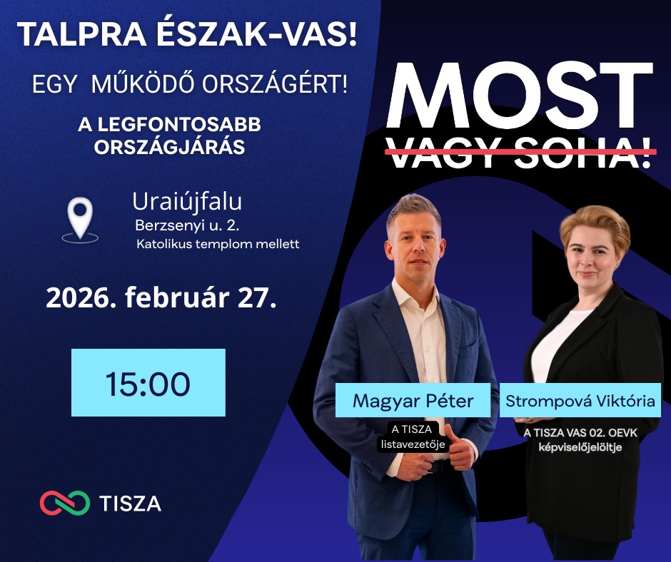 Holnap Uraiújfaluba látogat Magyar Péter